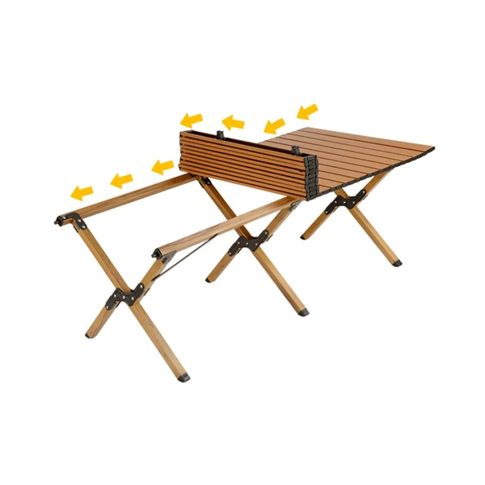 VISTAROVE Roll-Top Camping Table Set with 6 Folding Chairs - Image 5